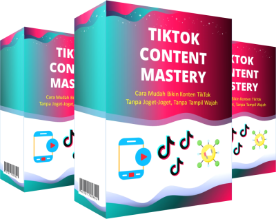 Cover 3D Rangkap 3 TikTok Content Mastery 1000px